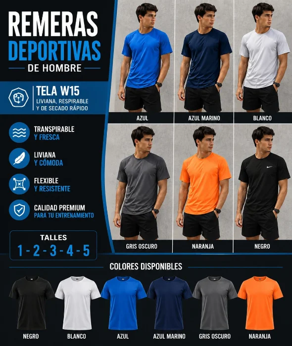 Remeras Deportivas de Hombre