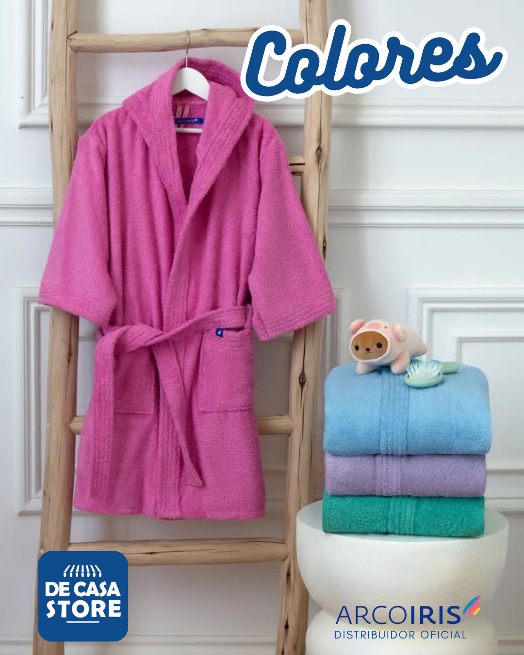 Bata de Baño Infantil Verde con Capucha | 100% Algodón | Absorvente Suave - 17.png
