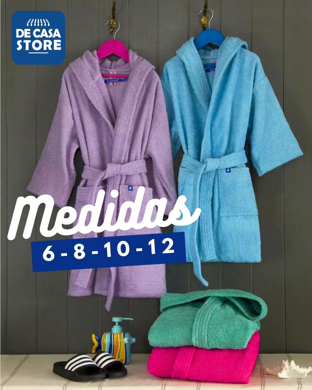 Bata de Baño Infantil Verde con Capucha | 100% Algodón | Absorvente Suave - 20.png