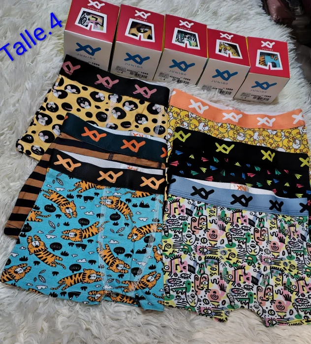 Boxer Xy Estampado Niños Algodón Premium
