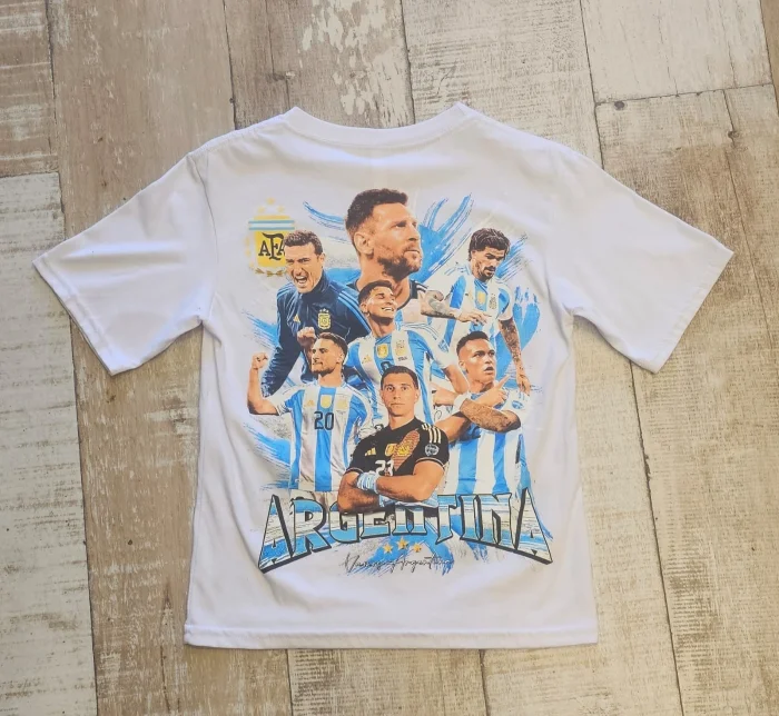 Remeras de Algodon Niños Messi