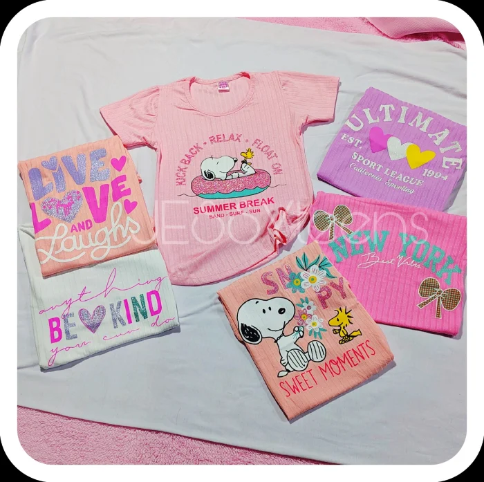 Remera Mix Estampada con Glitter Morley Viscosa