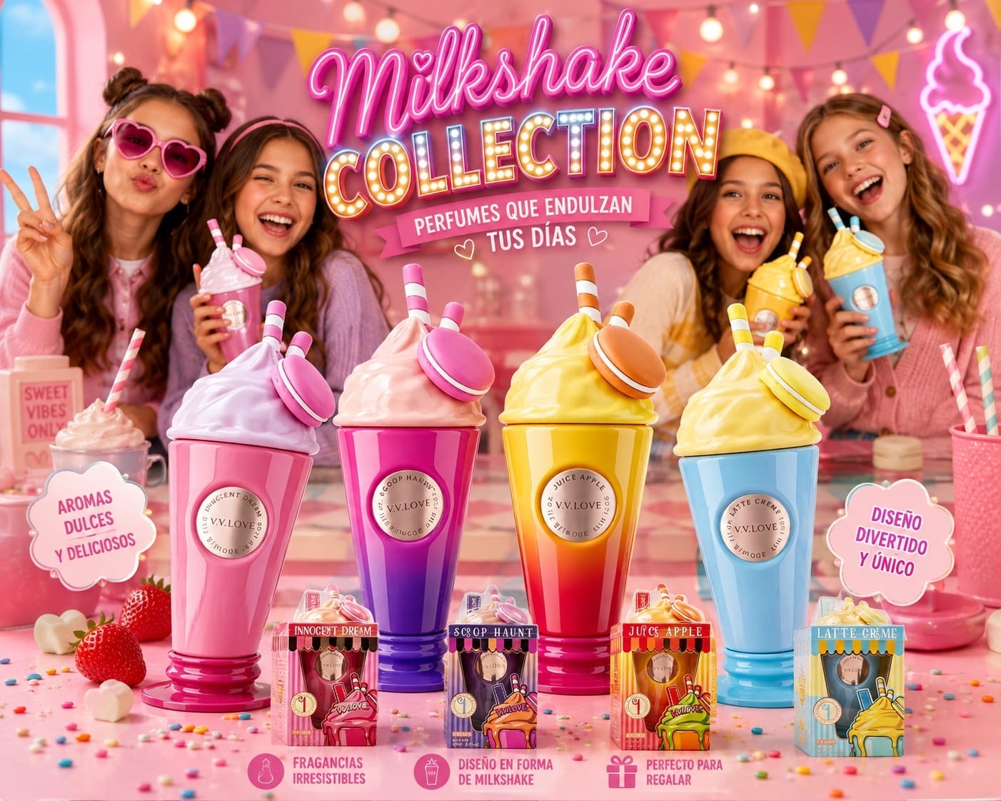Perfumes Importados Árabes Postrecito 200ml! en Caja Dulces Frutilla Vainilla Crema - Imagen 3