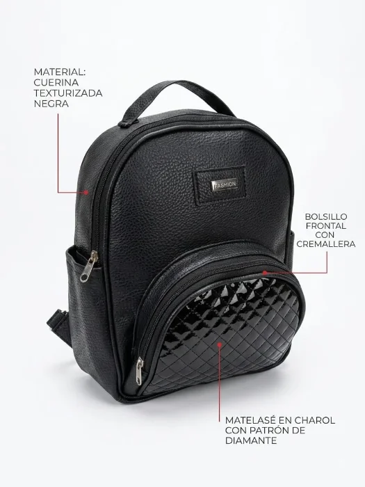 Mochila Pequeña con Bolsillo de Matelace
