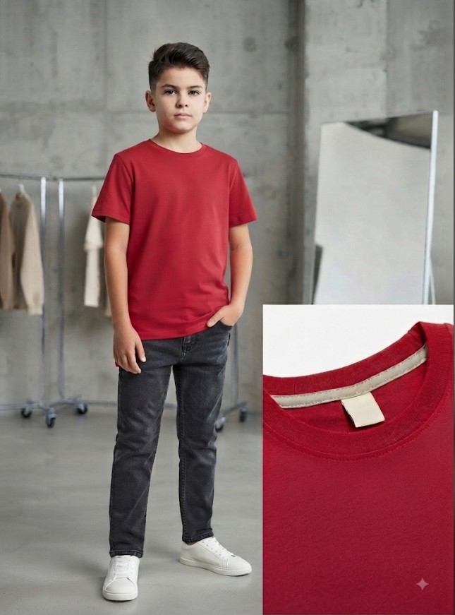Remeras de Algodón  Lisas de Niño - Imagen 2