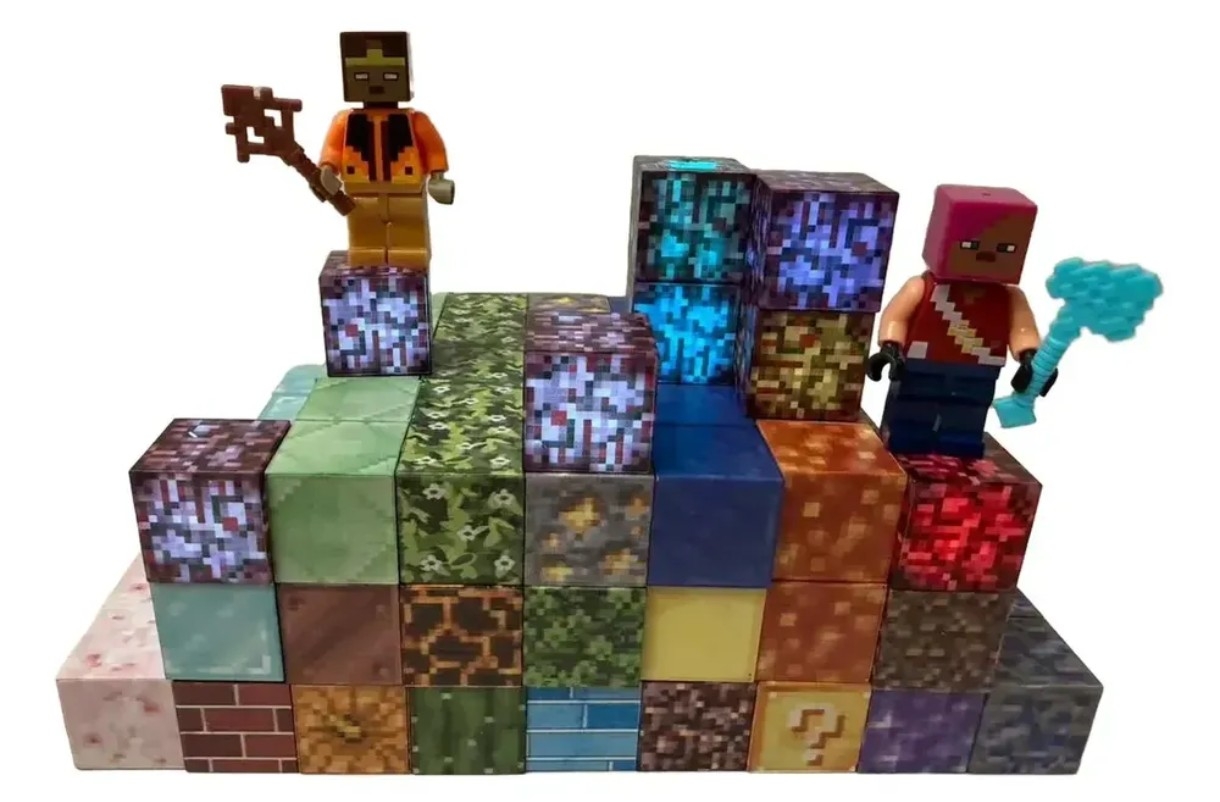 Bloques Magnéticos Luminosos Minicraft 102 Cubos+ 8 C/ Luz, 110 Total, Jugueteria - Imagen 2