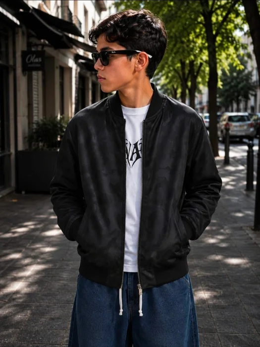 Campera Eco Cuero Foil para Nene.