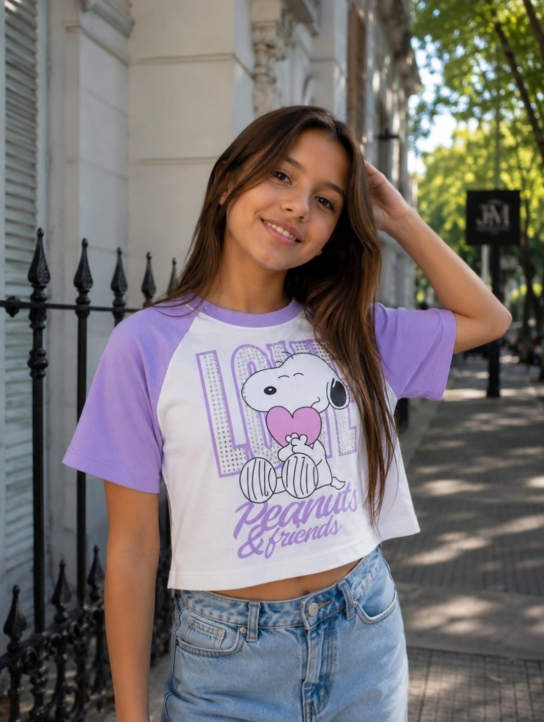 Remera Snoopy con Strass para Nena. - Imagen 3