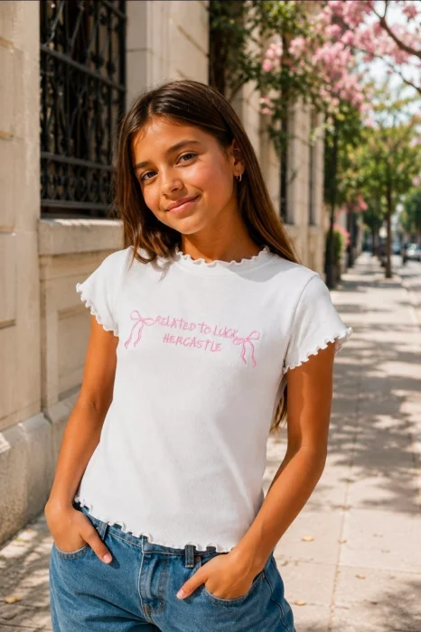 Remera Isabella Bordada para Nena.