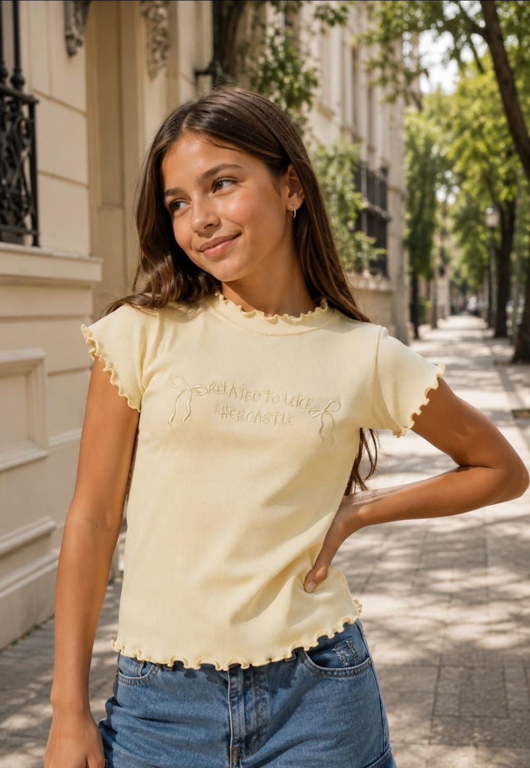 Remera Isabella Bordada para Nena. - Imagen 2