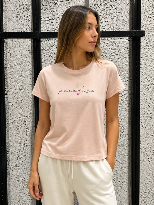 Remera Basica Estampada Dama