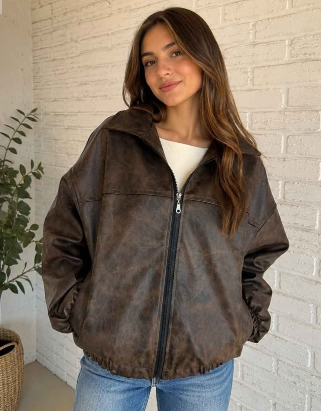 Campera Bomber Eco Cuero - Imagen 2