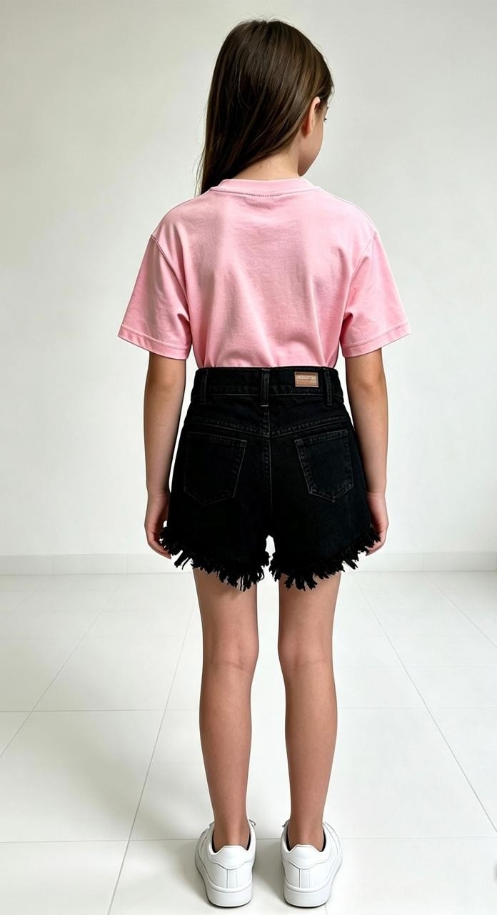 Short Nena Jeans Rigido con Brillo - Imagen 2