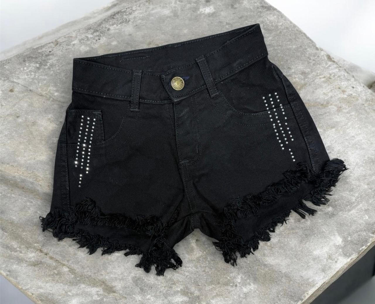Short Nena Jeans Rigido con Brillo - Imagen 3