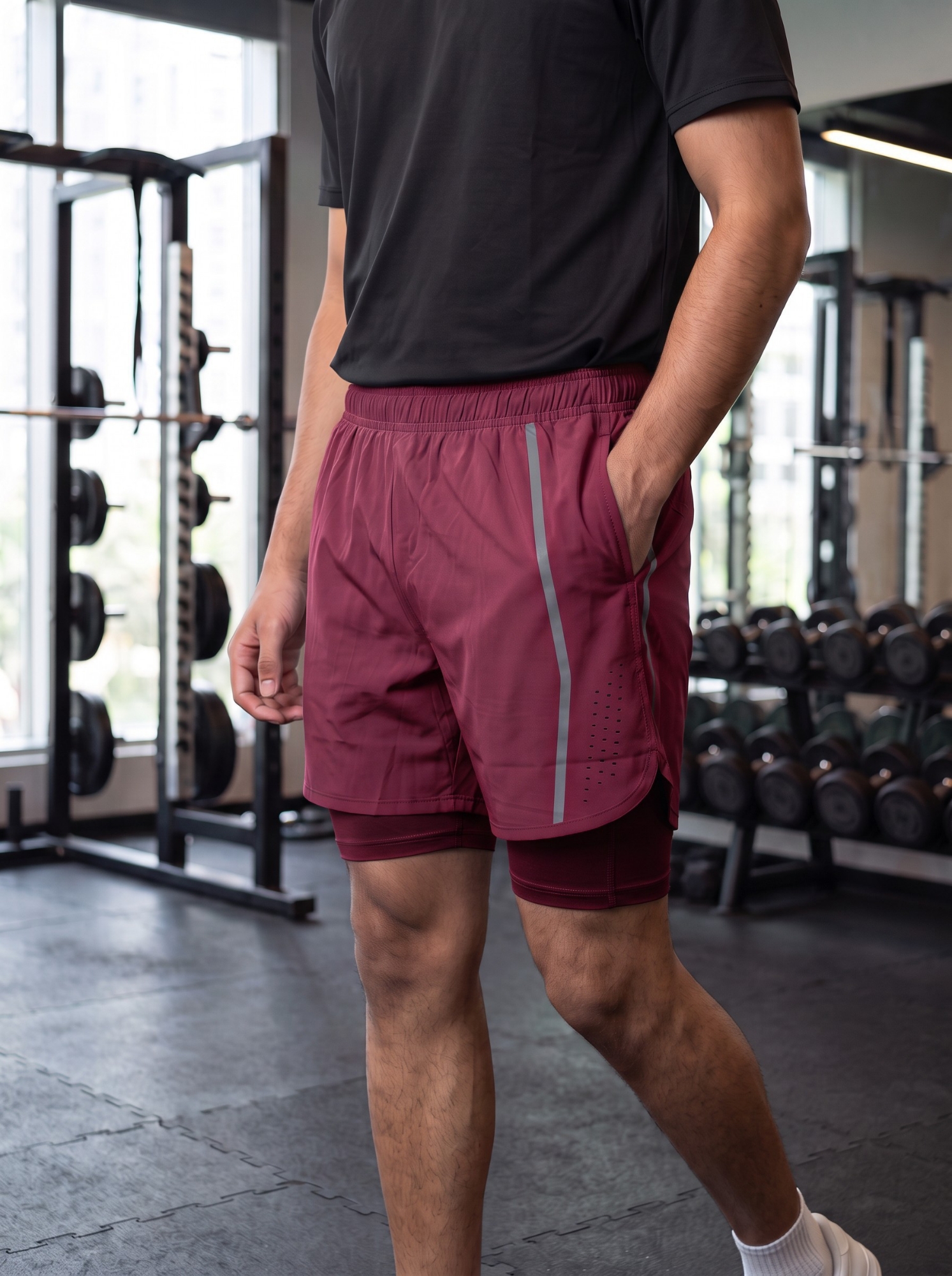 Short con Hort Calza Abajo de Hombre Importado - Imagen 3