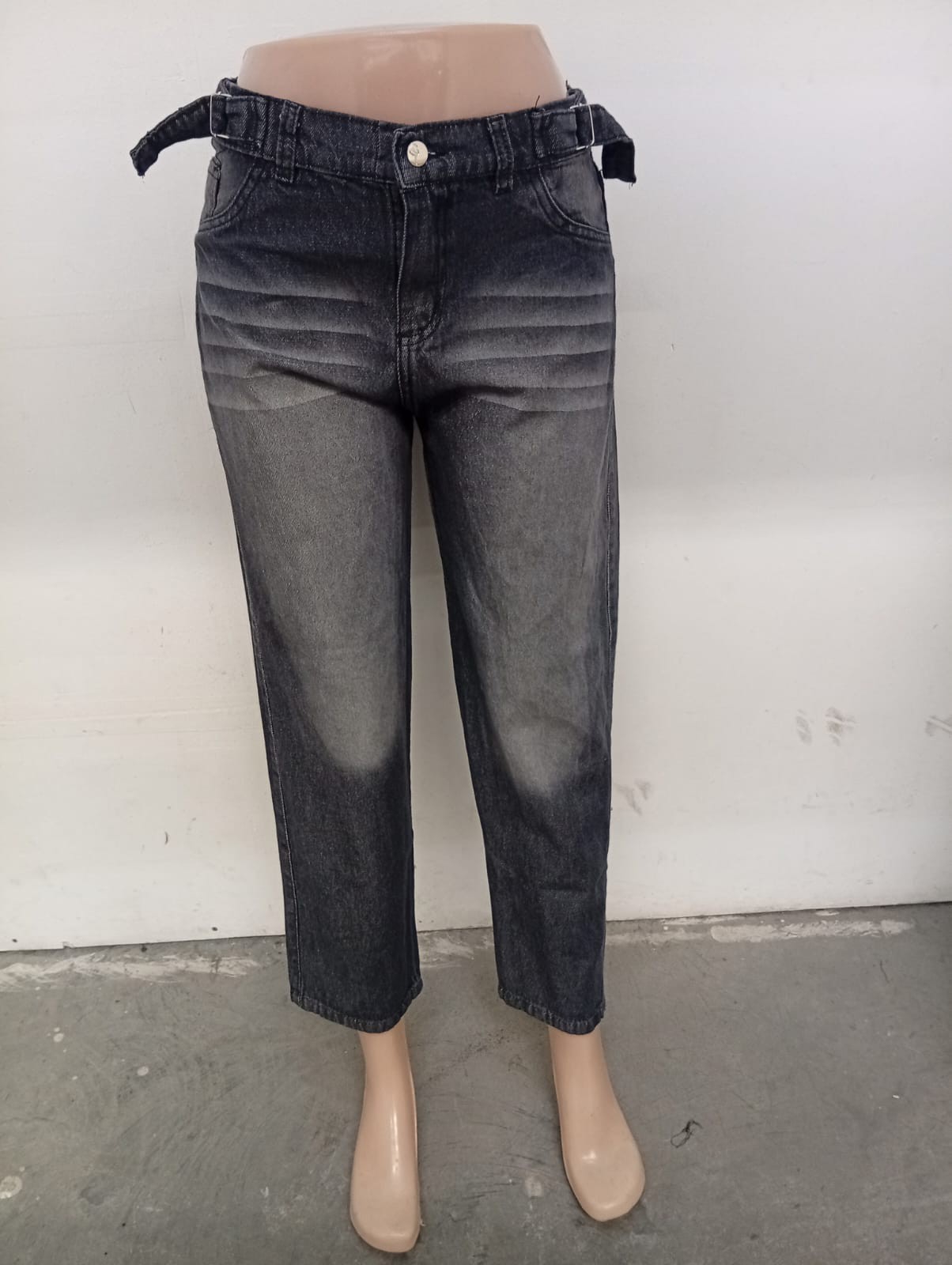 Jean Baggy Strass Babygirl Dama Pantalón Ancho Denim Mujer Brillo Mayorista Regulador - Imagen 2