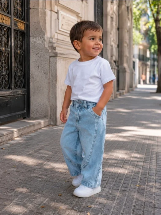 Jean's Baggy con Recorte para Bebés.