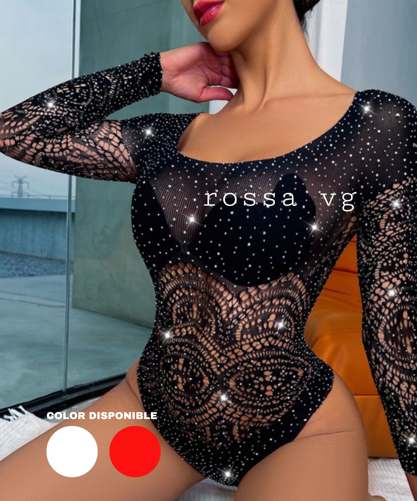 Body Red con Strass - Imagen 2