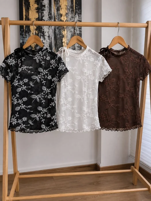Blusa de Microtul Bordada Egipto