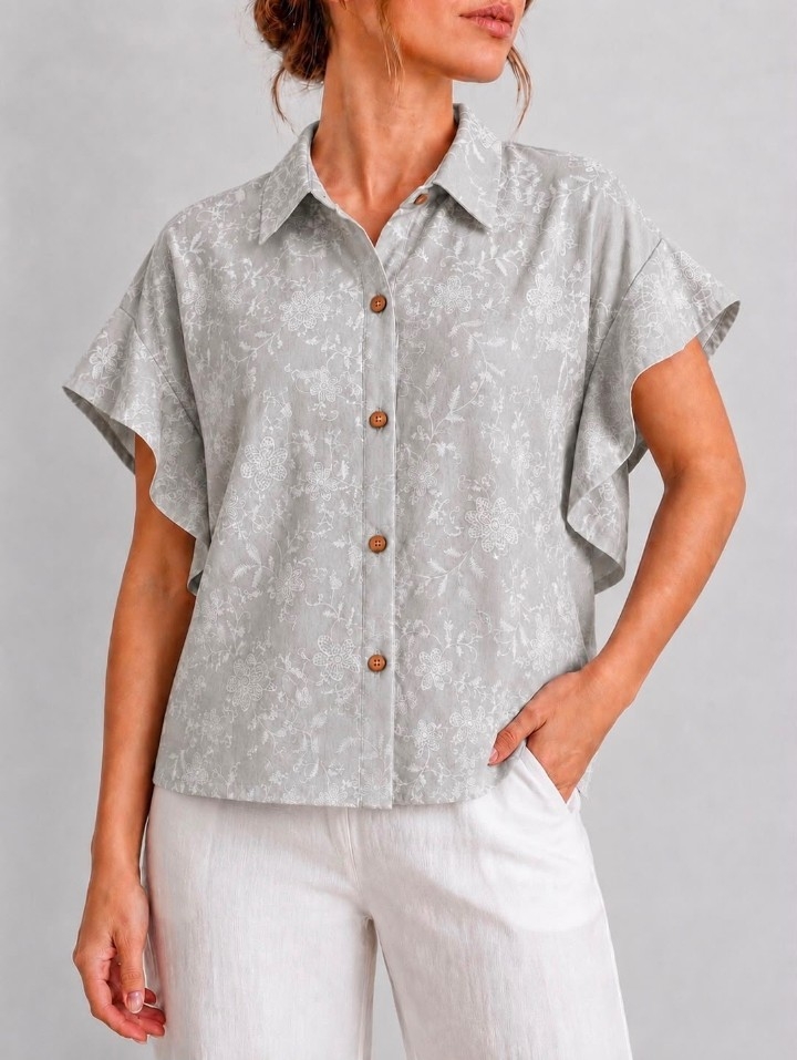 Camisa de Lino Cey Estampado - Imagen 4
