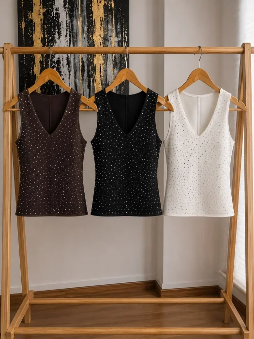 Musculosa de Microfibra con Strass Libi
