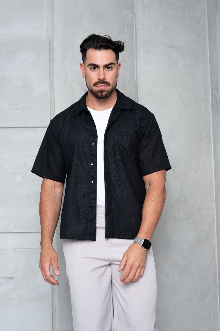 Camisa de Lino Premium con Spandex para Caballeros Talles del 2 al 6 - Imagen 1