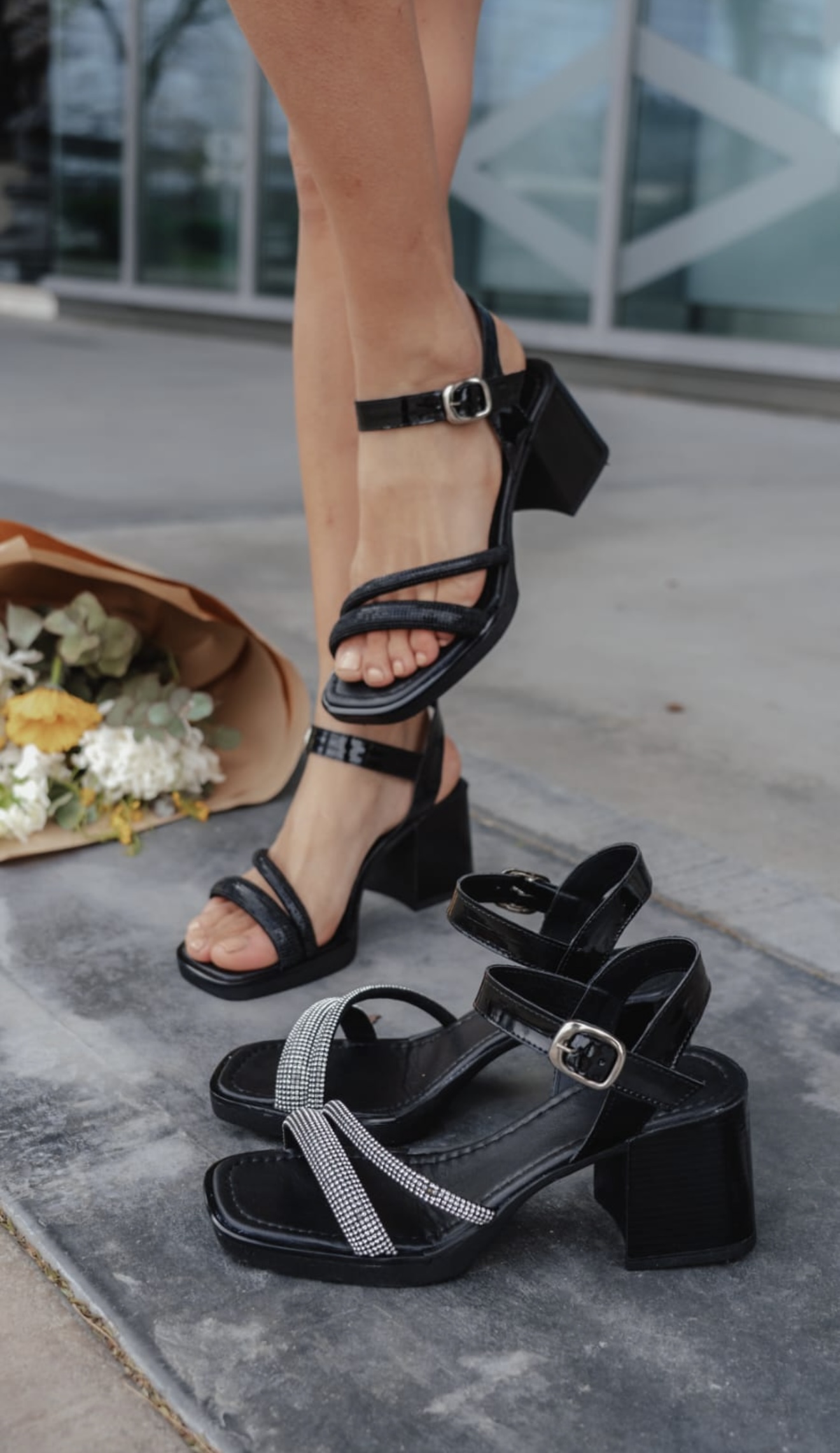 Sandalias con Strass Negro Moda Liviana - IMG_0586.jpeg