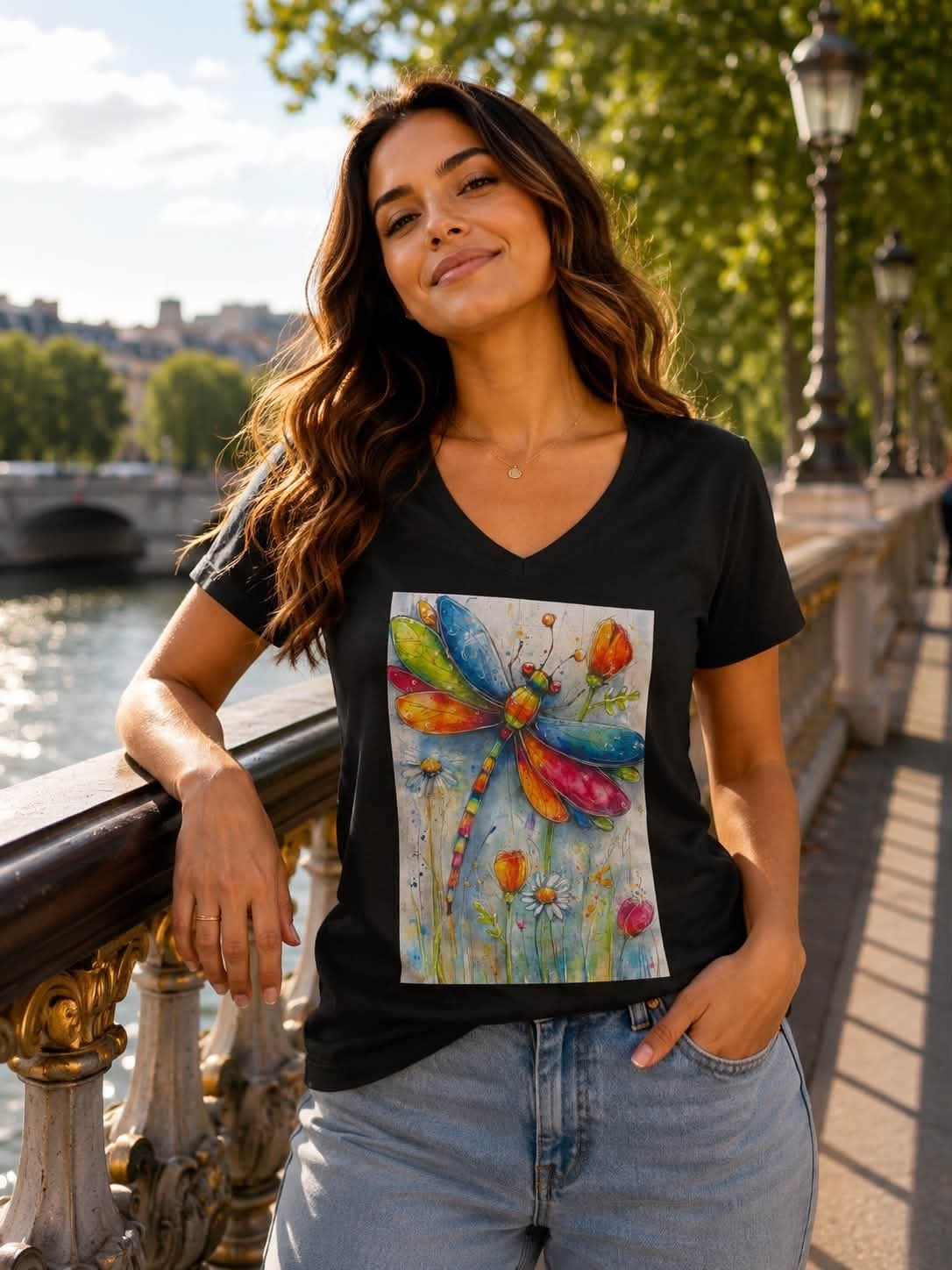 Remeras Cuello V Estampadas - Imagen 2