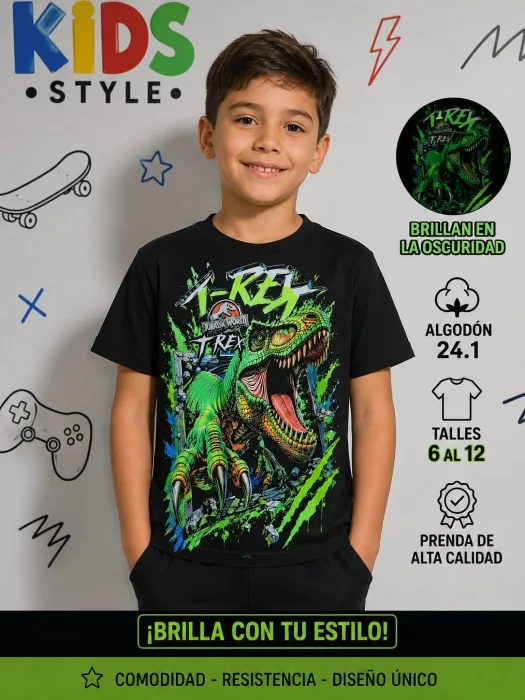 Remera de Dinosaurio Nene Reflex