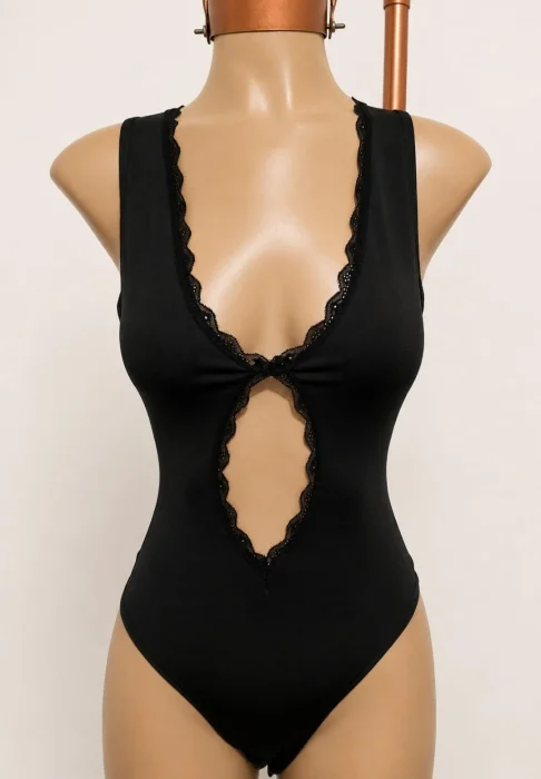 Body Microfibra con Puntilla