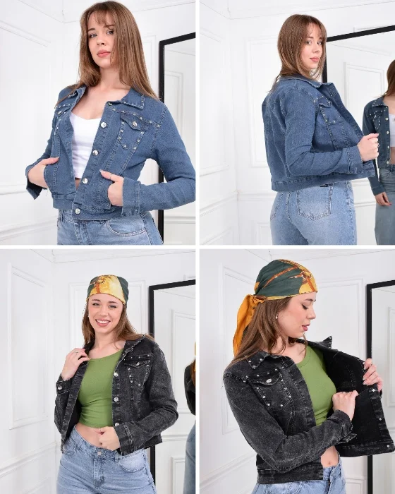 Campera Elástizada con Tachas