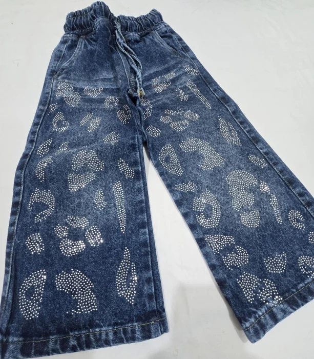 Wide Leg Strass Brillos