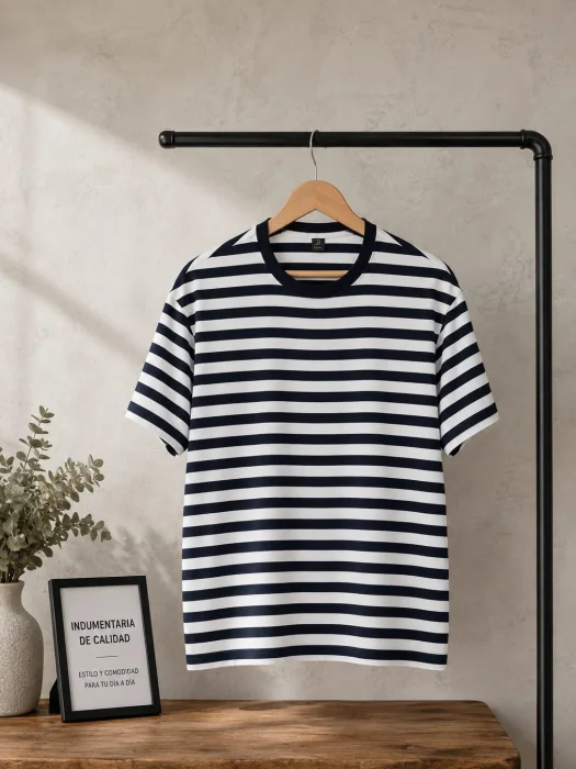 Remera Rayada Boxi Fit