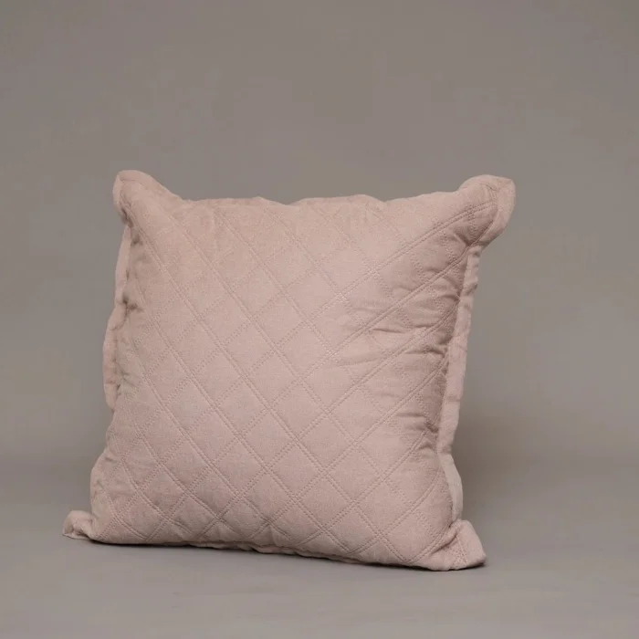 Funda Almohadón  50x50 Brisa Visón Símil Lino Matelaseada Premium
