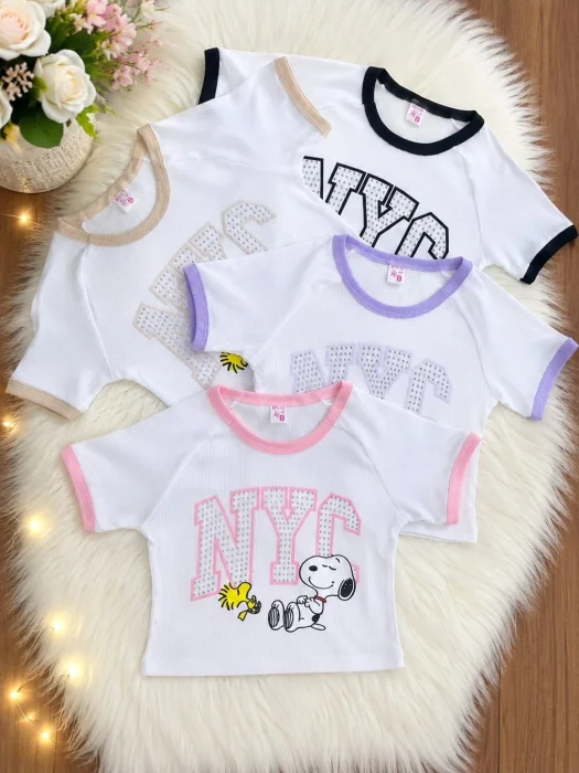 Remera Nyc Snoppy Nena