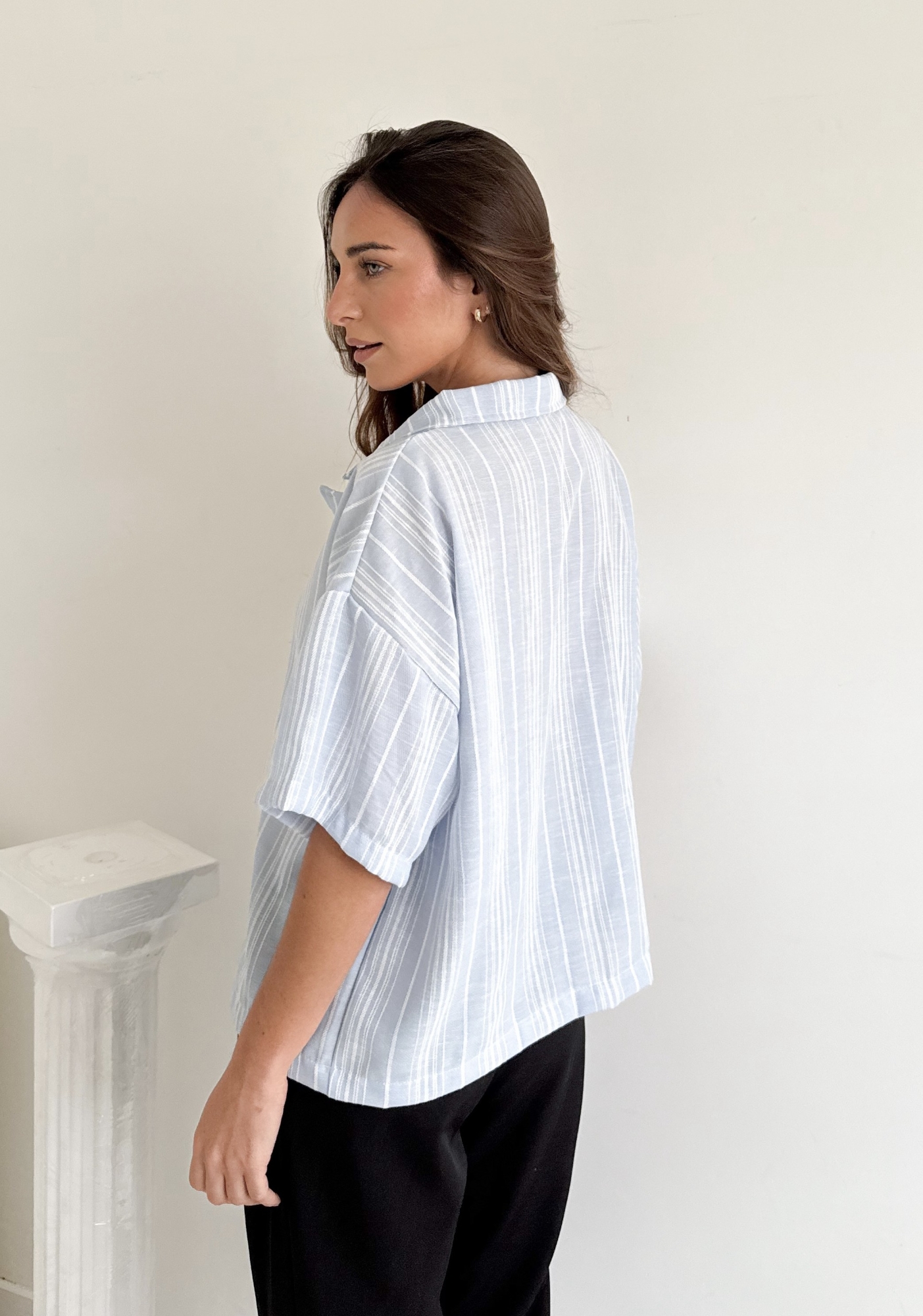 Camisa Lino Rayado - Imagen 2