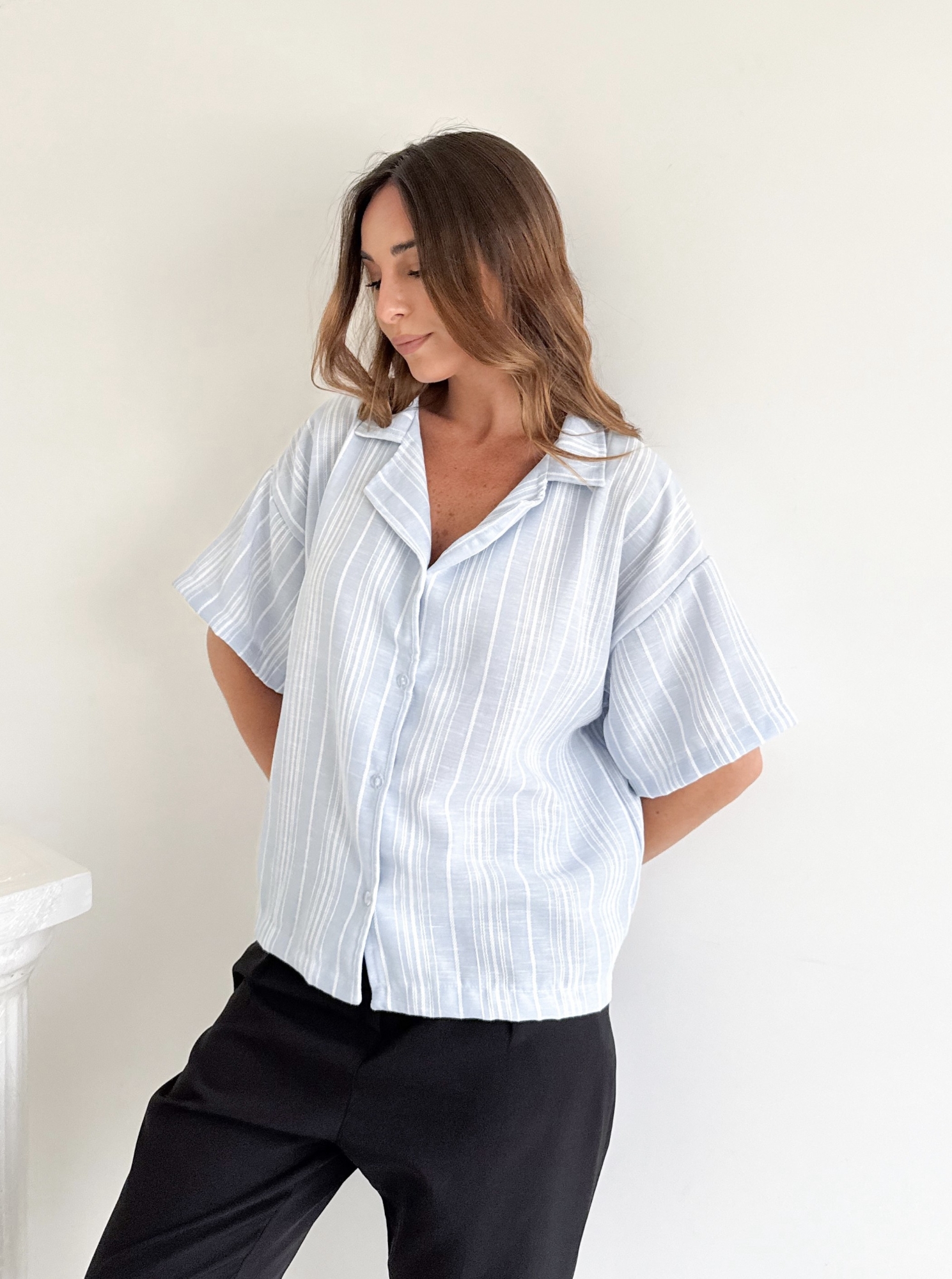 Camisa Lino Rayado - Imagen 3