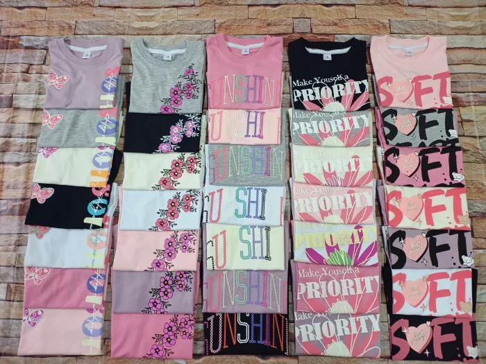 Remeras Algodón Peinado de Nenas