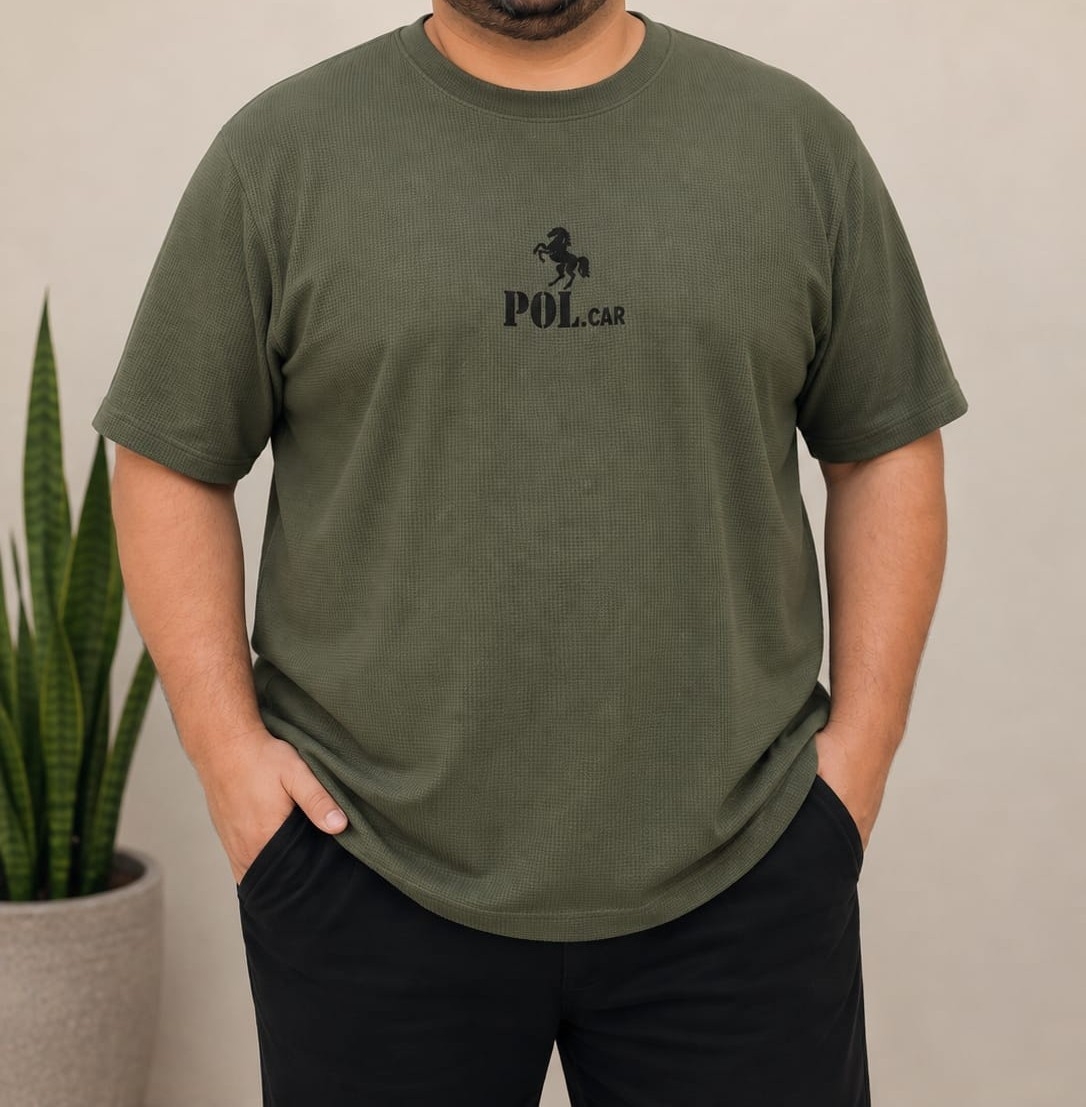 Remera de Wafle Hombre Estampada Talles Especiales - Imagen 2
