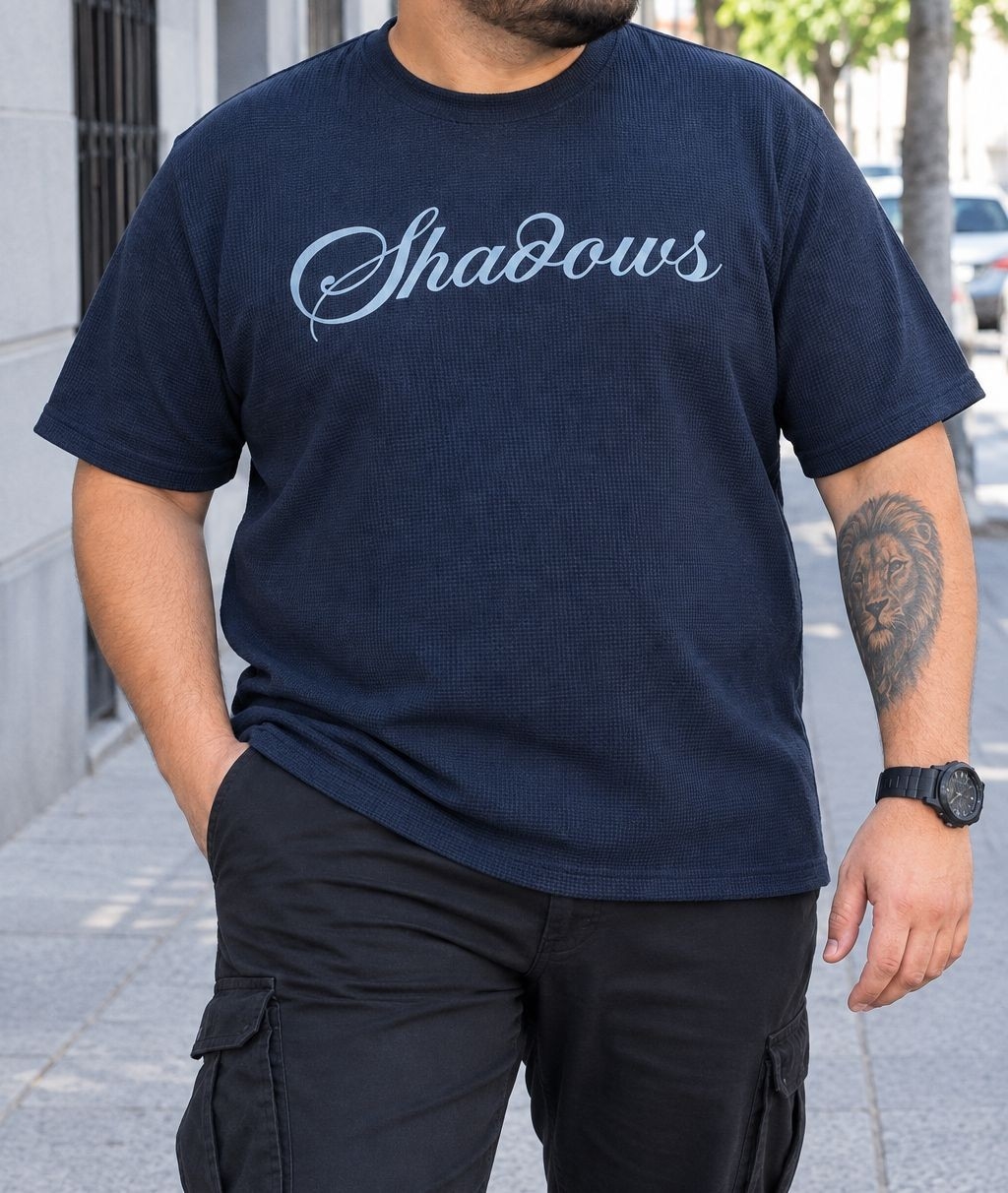Remera de Wafle Hombre Estampada Talles Especiales - Imagen 5