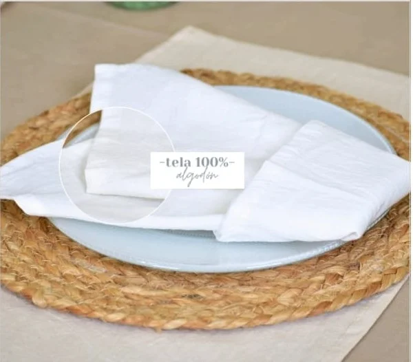 Servilletas  Tusor 100% Algodón (pack X6 Unidades)