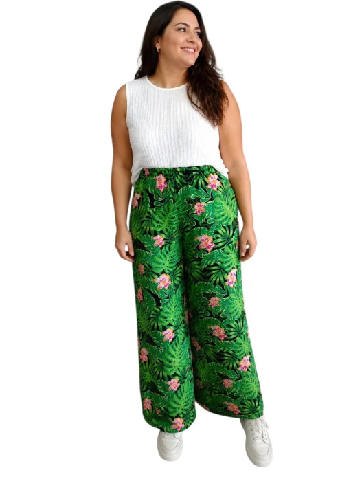 Palazzos Poplin. Estampado