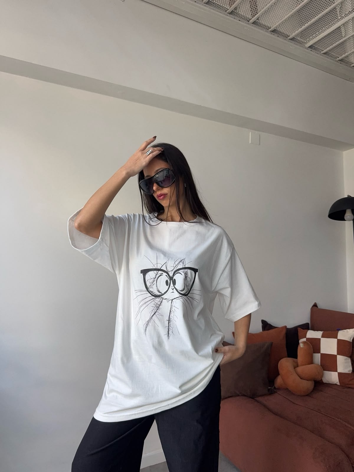 Remeron Gato con Lentes- Algodón Premium - Imagen 3