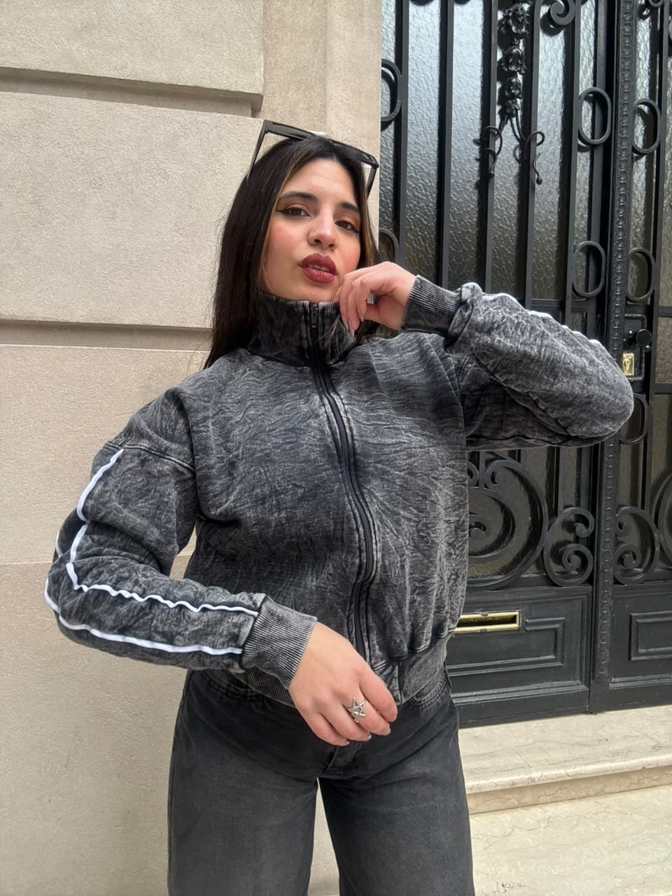 Campera de Frisa Peinada con Vivo - Imagen 3