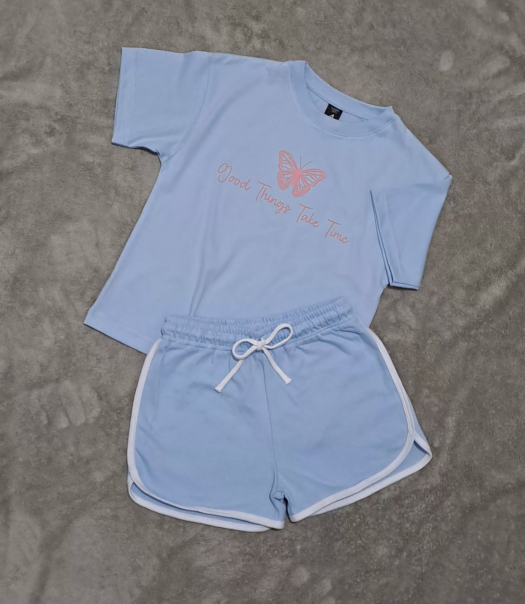 Conjuntos Nenas Short Vivo Rustico Remera Jersey ) Algodón Peinado - Imagen 2