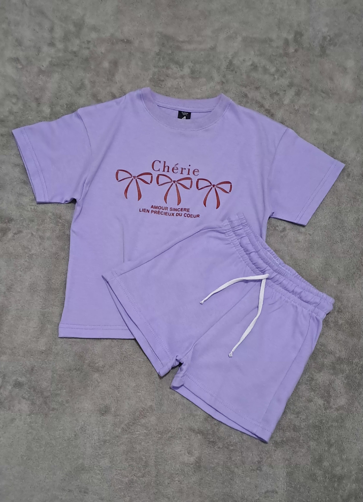 Conjuntos Nenas Short Basico Rustico Remera Jersey ( Algodón Peinado ) - Imagen 2