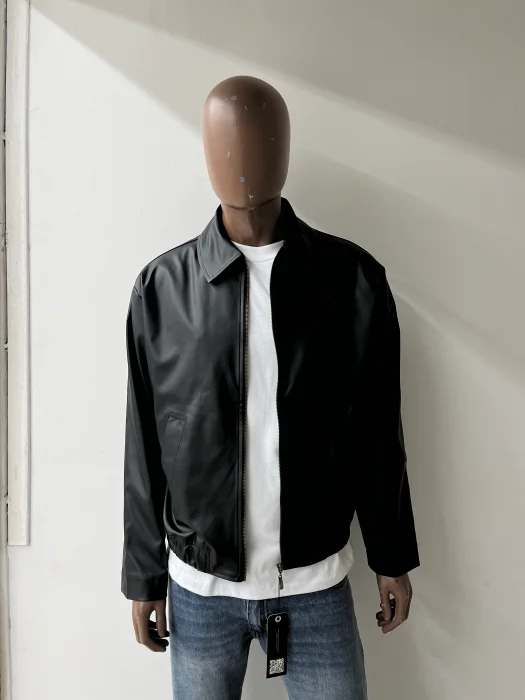 Cazadora Bomber Jacket Harrington Símil Cuero