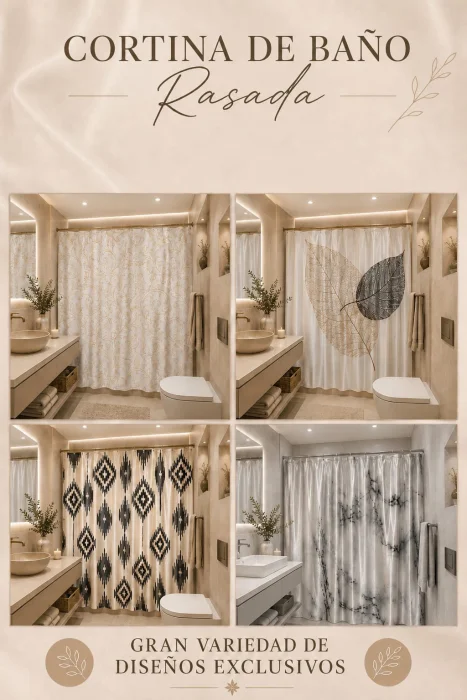 Cortinas de Baño Estampadas Tela Razo