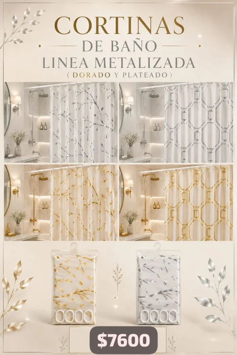 Cortinas de Baño Metalizado