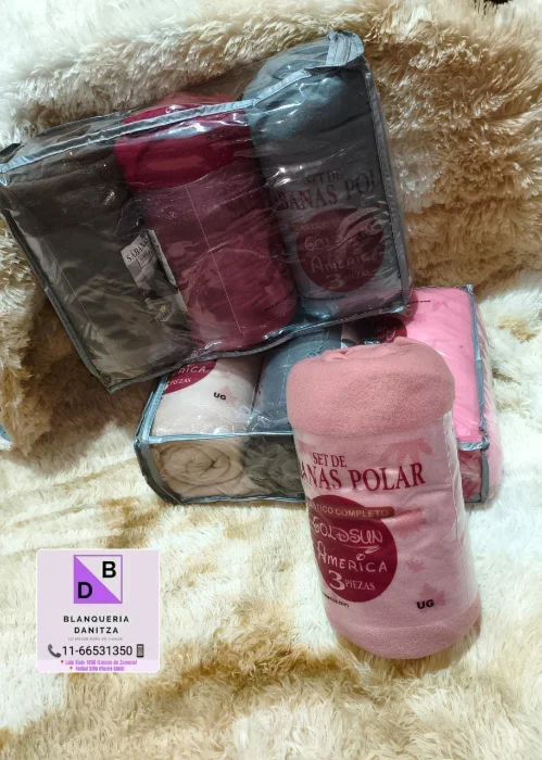 Pack de Sabanas Ajustable Tela Polar Marca Goldsun